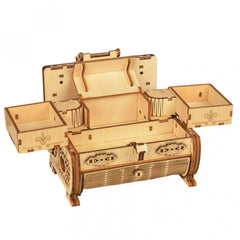 3D Wooden Puzzle Antique Jewel Box Music Box Kit DIY Home Decoration