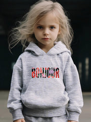 2pcs Letters Print Outfits Girls Hoodies Jogger Pants Set For Girls