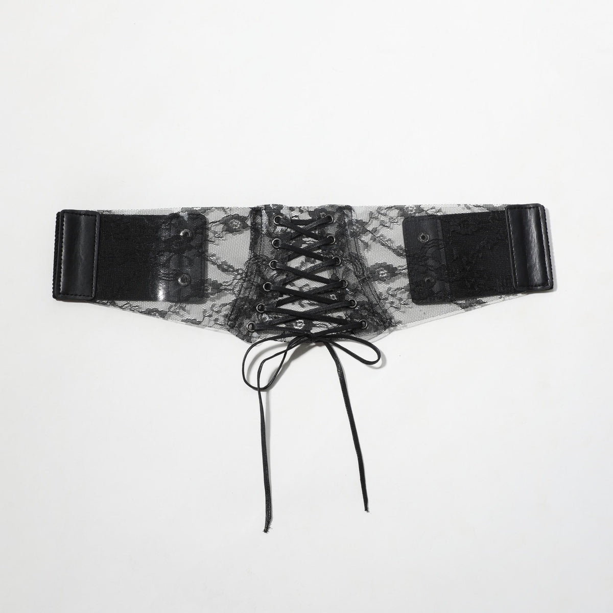 Transparent Lace Corset Belt Bowknot Floral Waistband Cinch Waspie Belts