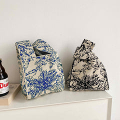 Flower Pattern Tote Handbag Crochet Bag