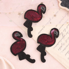 3pcs Flamingo Applique Patch Clothing Hat Bag DIY Iron On Patch