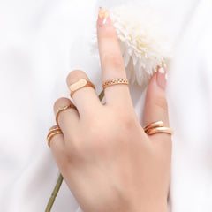 36pcs Mixed Golden Ring Set for Daily Decoration