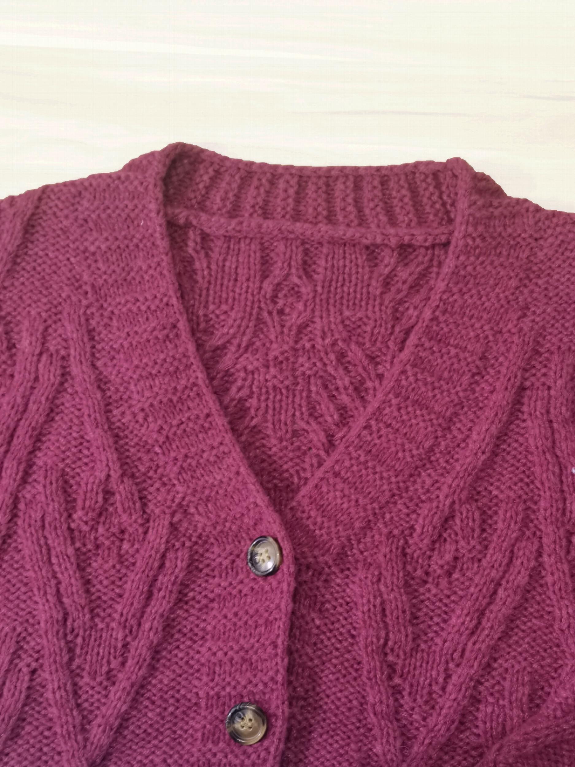  Women's Cable Knit Cardigan with Pockets