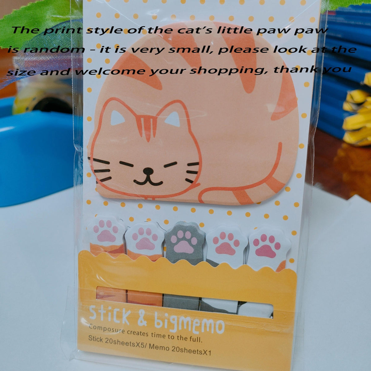 120 Sheets Cat's Paw Sticky Note Book Index Stickers