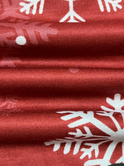 Women's Plus Santa & Reindeer Print High Rise Wide Leg Pants