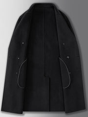 Vintage Style Wool Blend Coat Men's Overcoat for Fall Winter