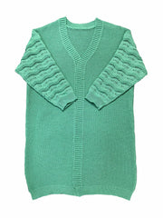  Solid Long Sleeve Stretch Cardigan