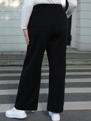  Sporty Pants Women's Plus Wide Leg Trousers
