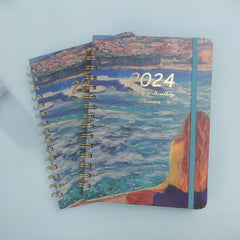 Weekly Planner Spiral Coil Book Schedule Diary English Book