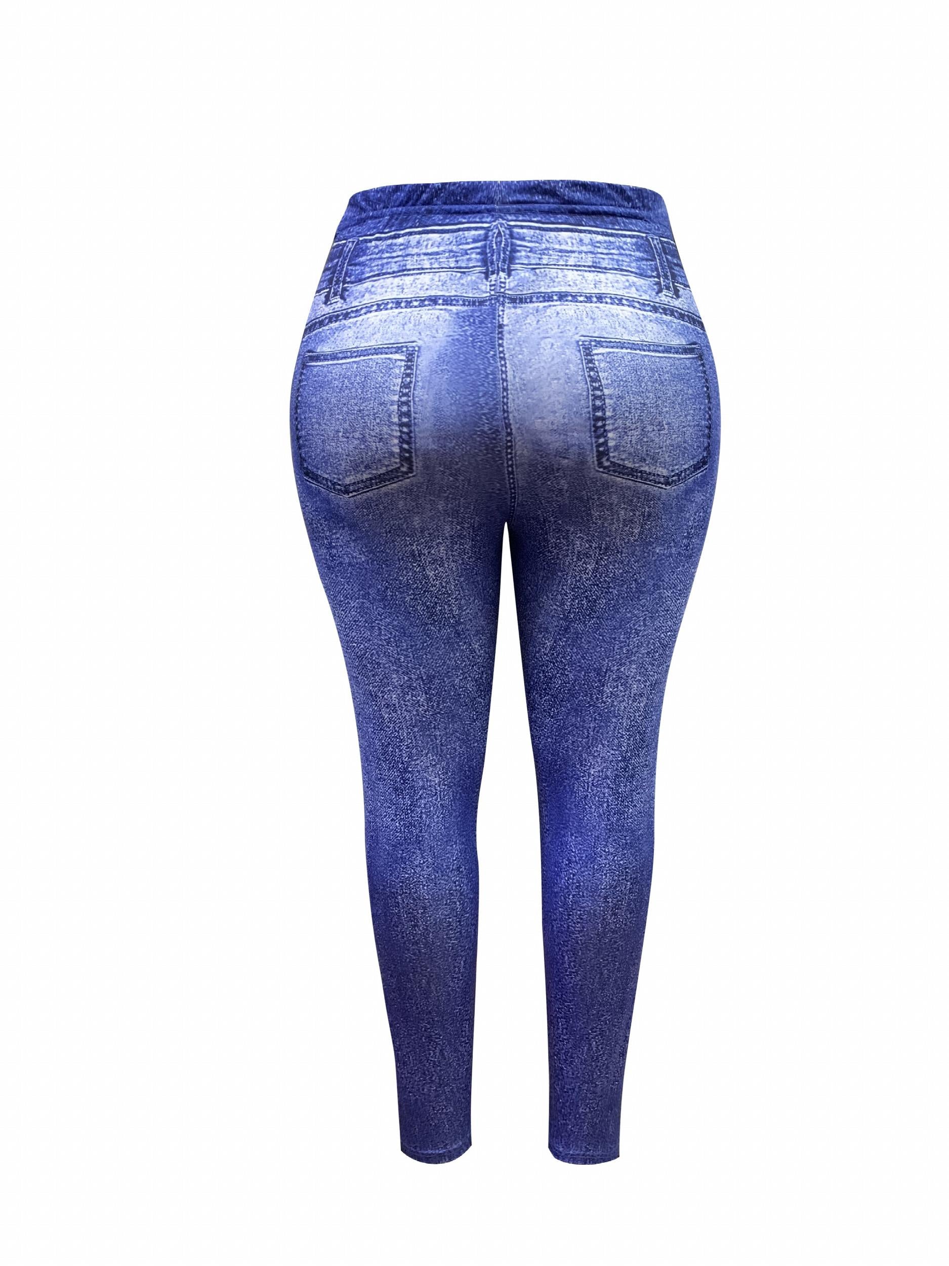  Butterfly Print High Rise Stretch Leggings