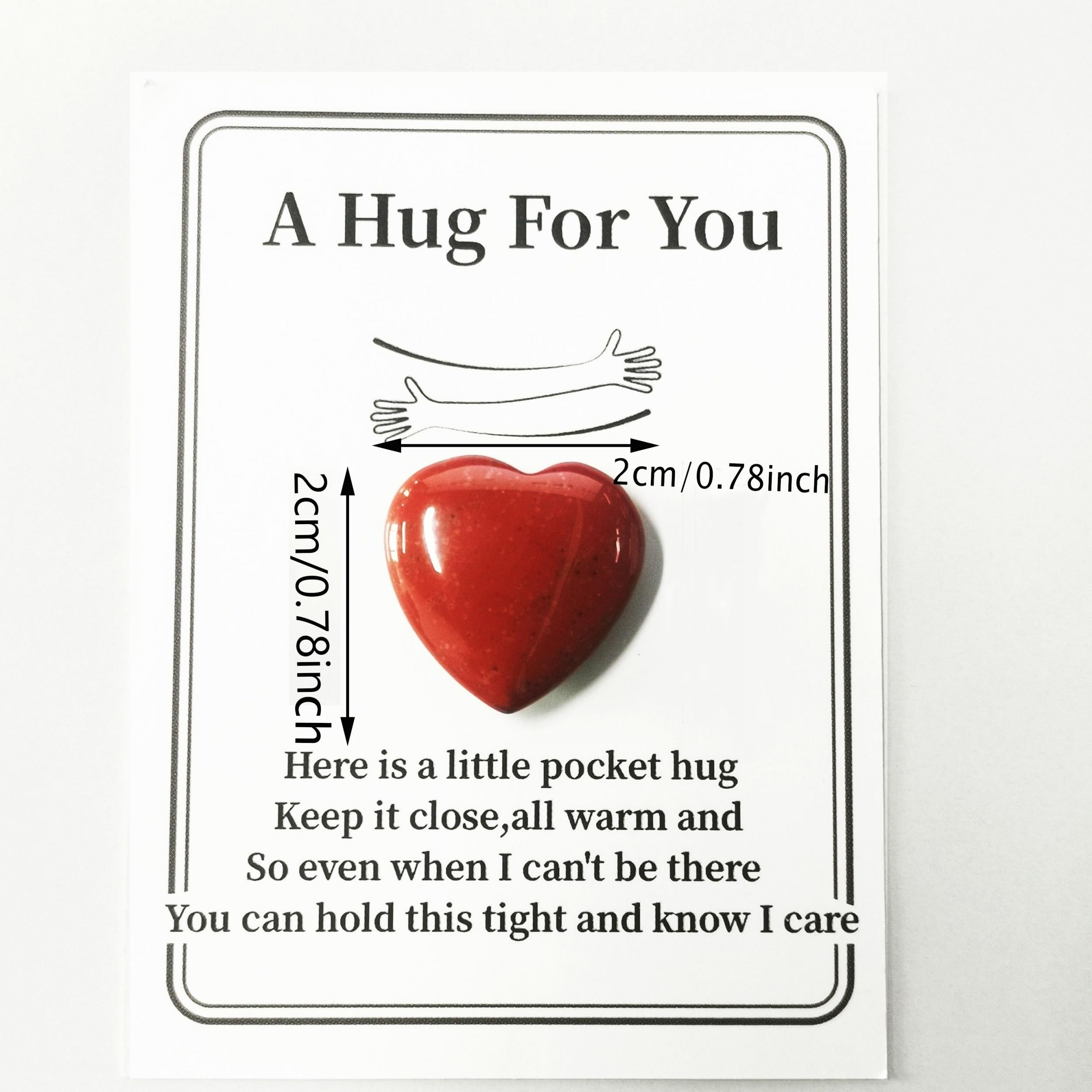Natural Stone Birthday Pocket Hug Token For Women Long Distance Friendship BFF