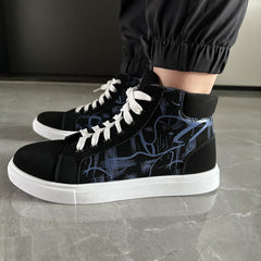 Women's High Top Skate Shoes Lace Up Canvas Sneakers