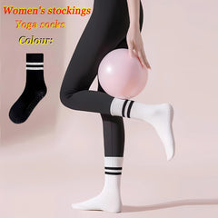 Non Slip Yoga Socks Medium Tube Indoor Dance Socks