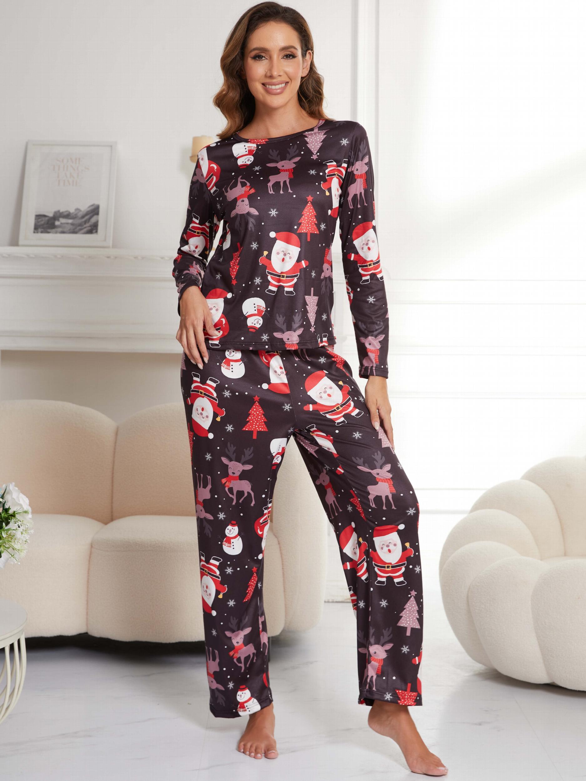 Christmas Lounge Set Long Sleeve Top & Pants Women's Loungewear