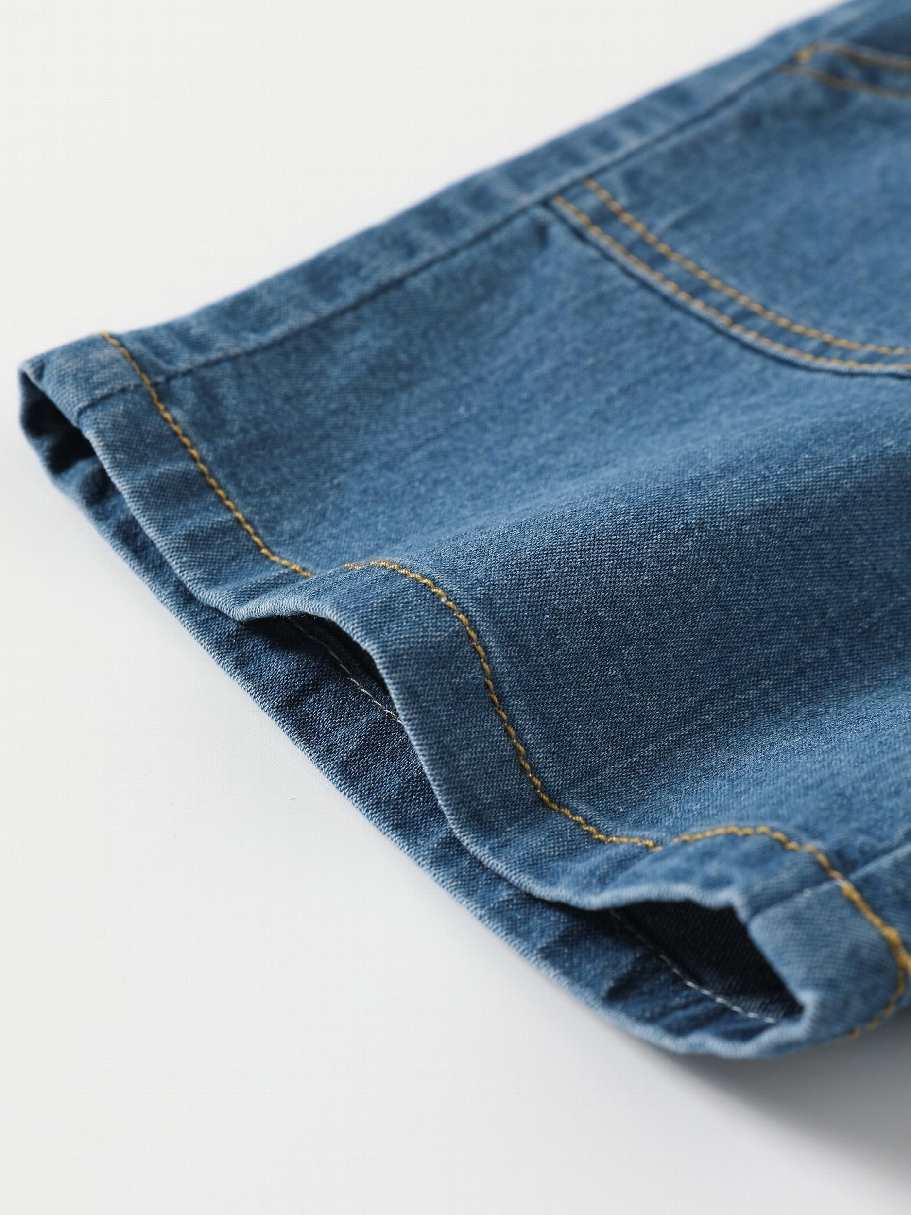 Boys Summer Denim Shorts Elastic Waist Casual Stretch