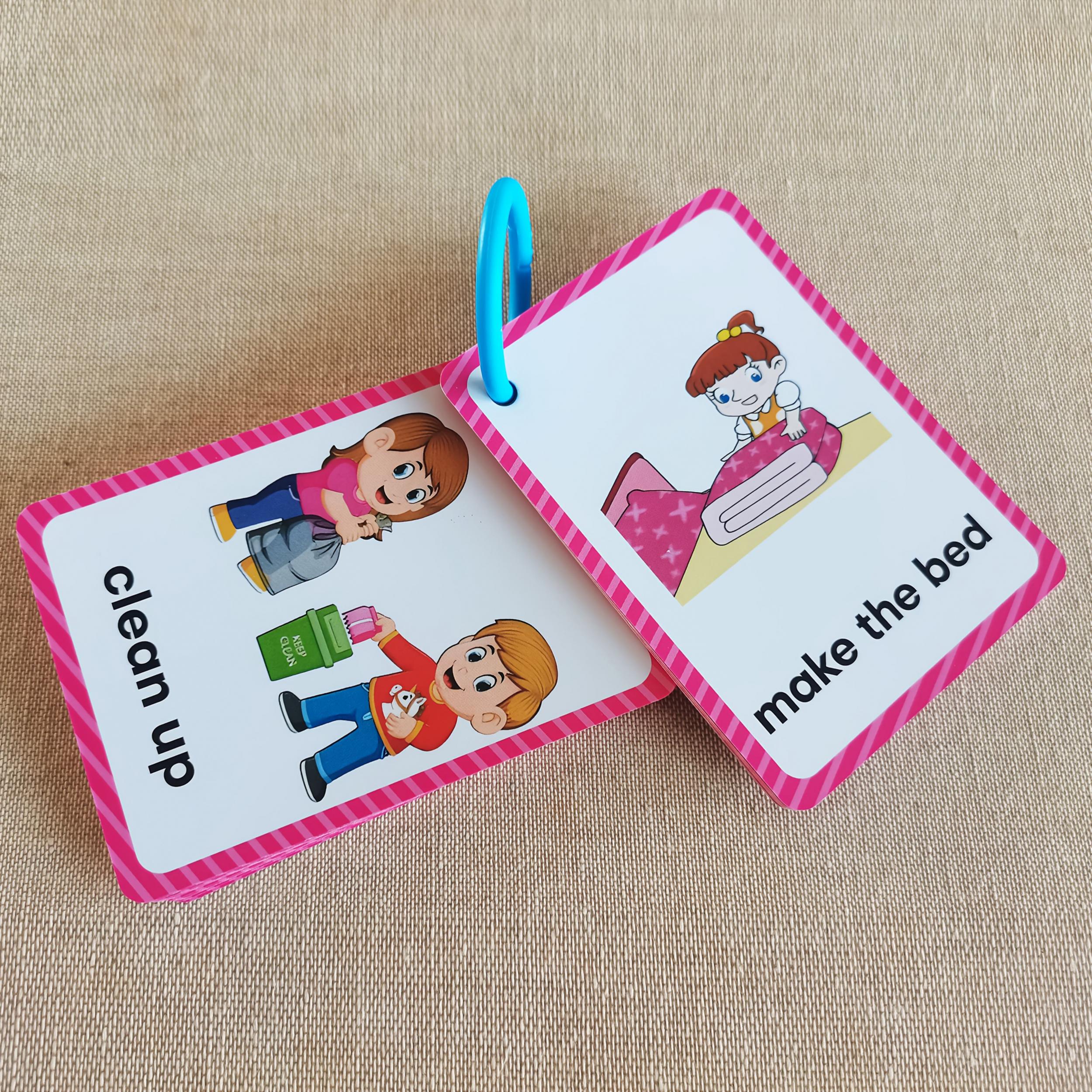 Daily Routines Flashcards for Beginning Reading