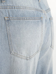  Women's Ripped Straight Leg Jeans