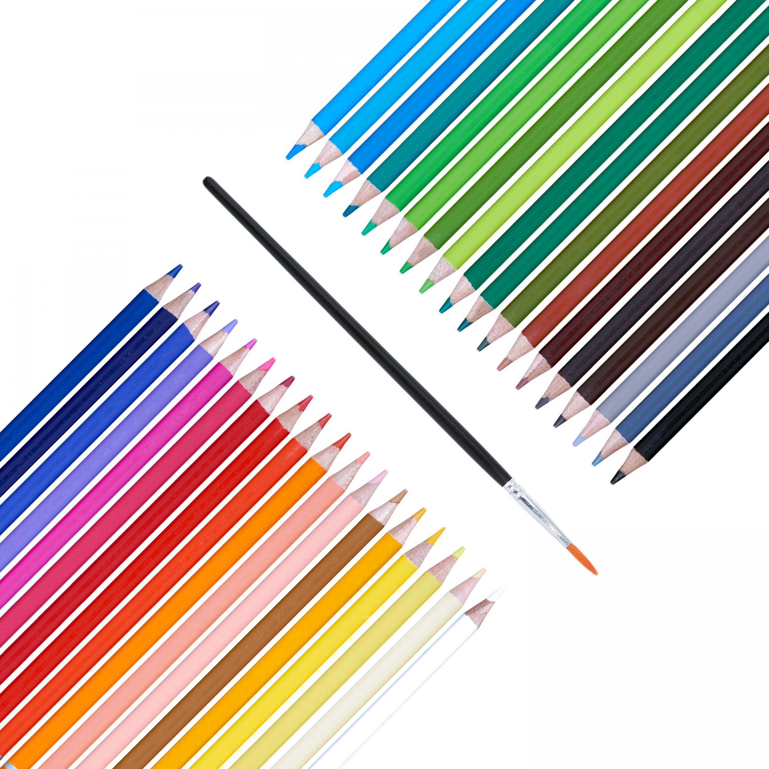 36 Watercolour Pencils Set with Paintbrush