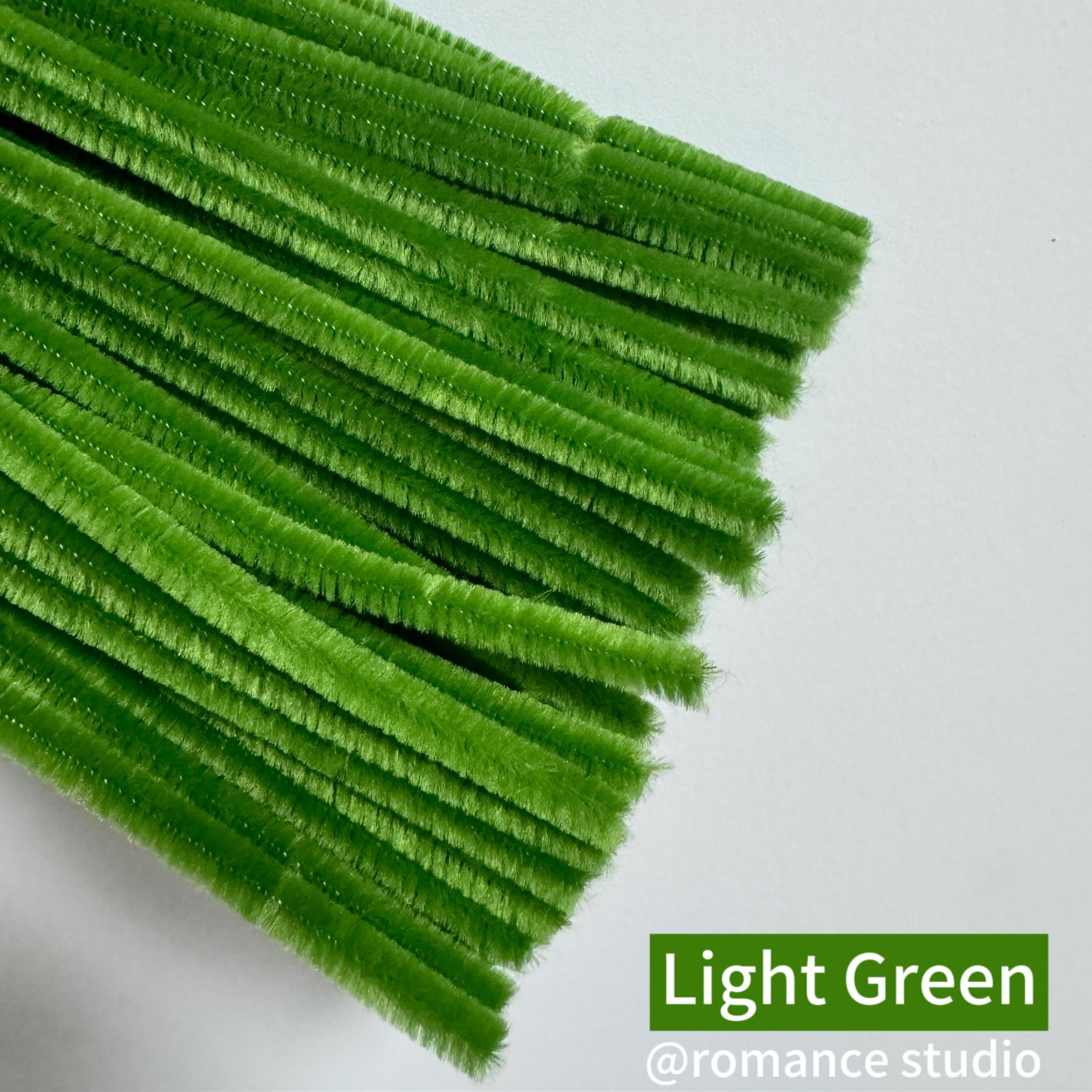 200pcs Green Pipe Cleaners Flexible Chenille Stems for DIY Crafts