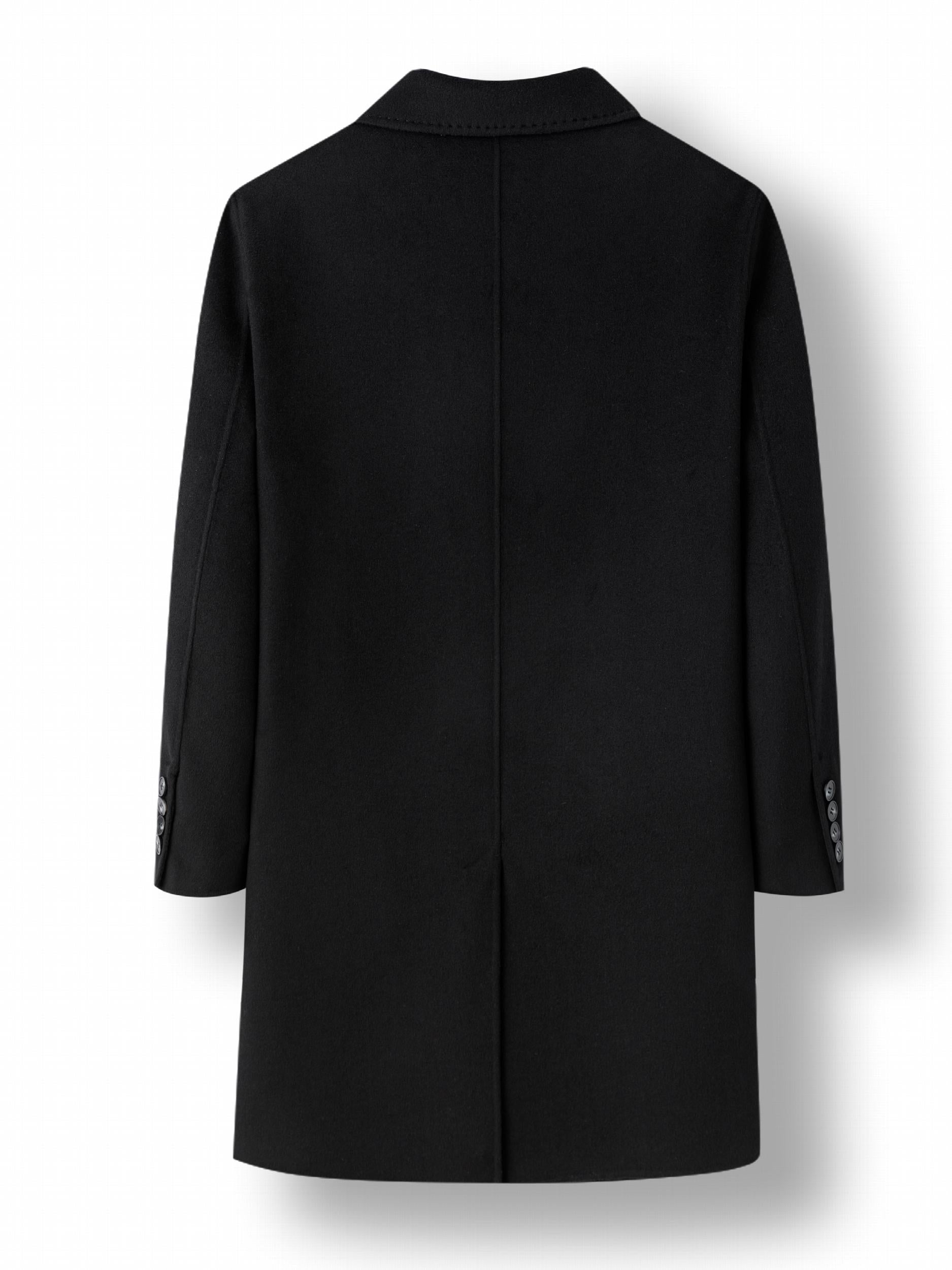 Men's Woolen Trench Coat Double Breasted Overcoat