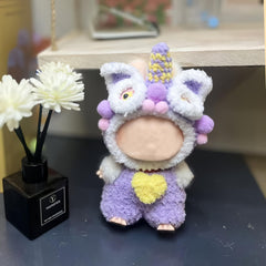 Handwoven Purple Lion Plush Clothes for 15-16cm Dolls