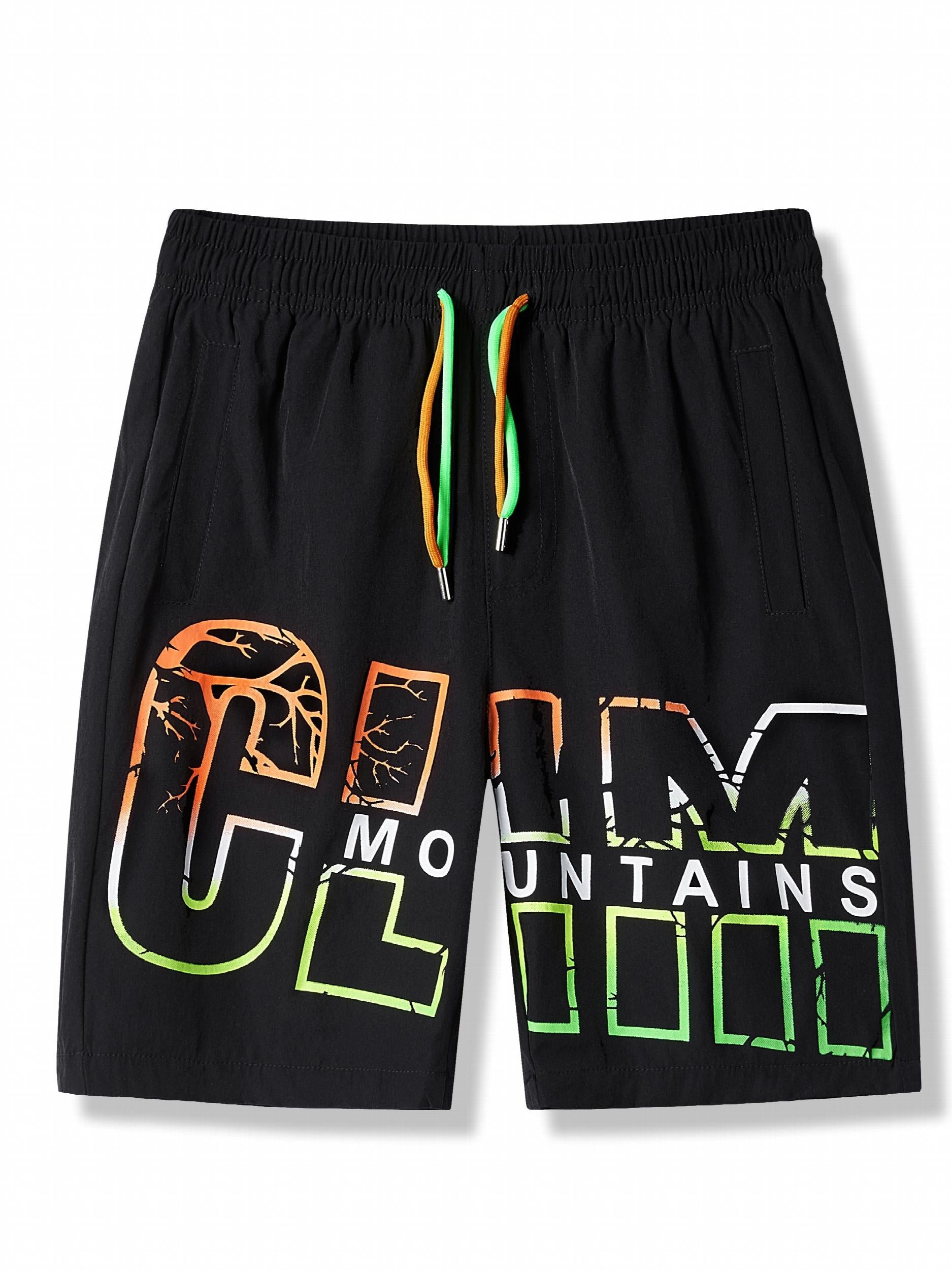 Boys Beach Shorts Quick Dry Drawstring Seaside Shorts
