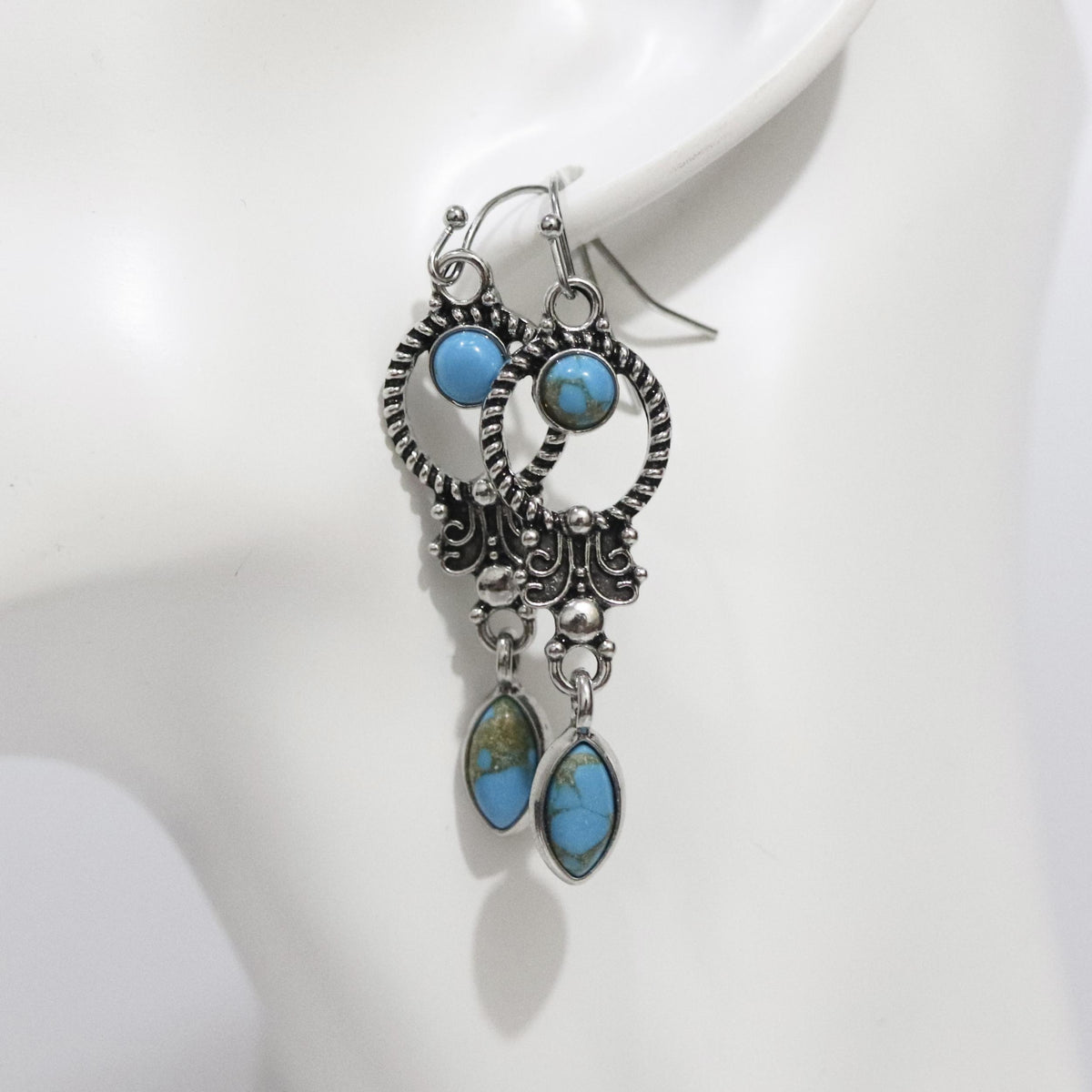 Vintage Turquoise Earrings Women Girls Party Jewelry