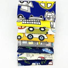 8pcs Car Cartoon Printed Fabric Sheets DIY Doll Patchwork