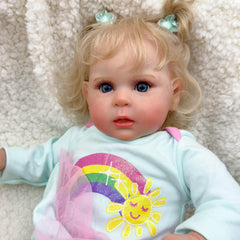 Adorable Reborn Doll Blonde Hair Soft Vinyl Realistic Lifelike