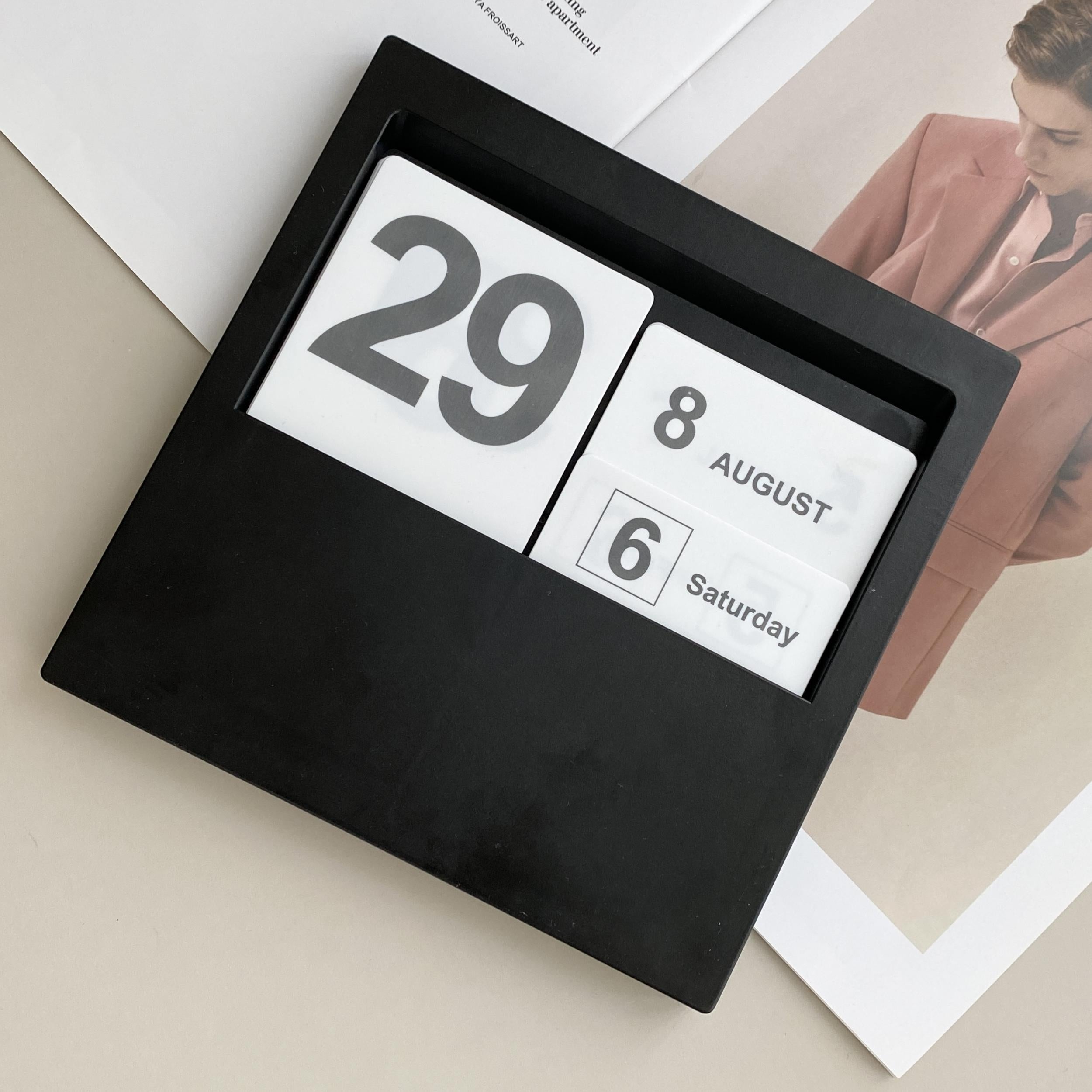 Perpetual Calendar Mini DIY Desktop Calendar Office Desktop Decoration