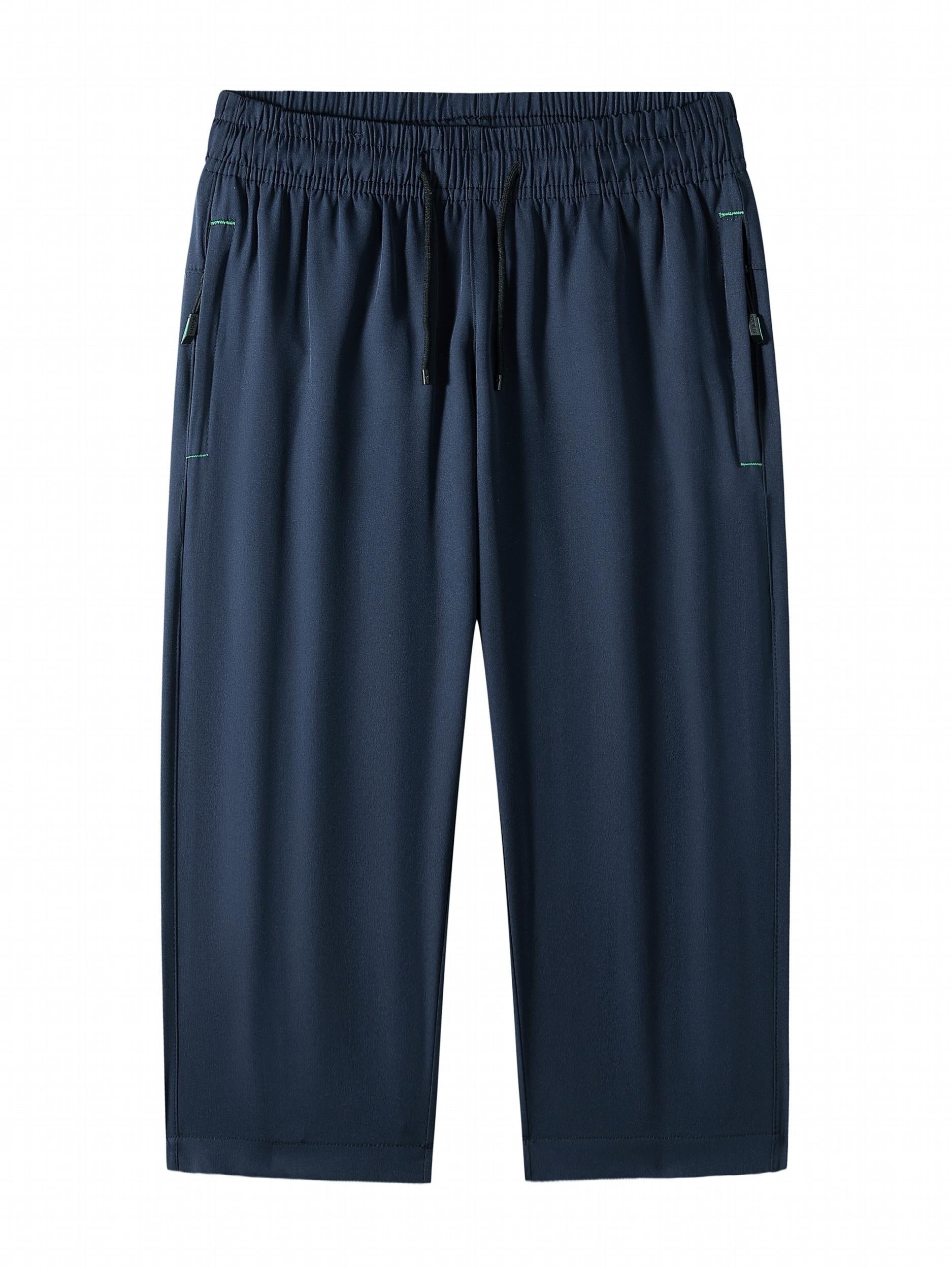 Boys Stylish Solid Jeans Cropped Pants Bottoms With Pockets