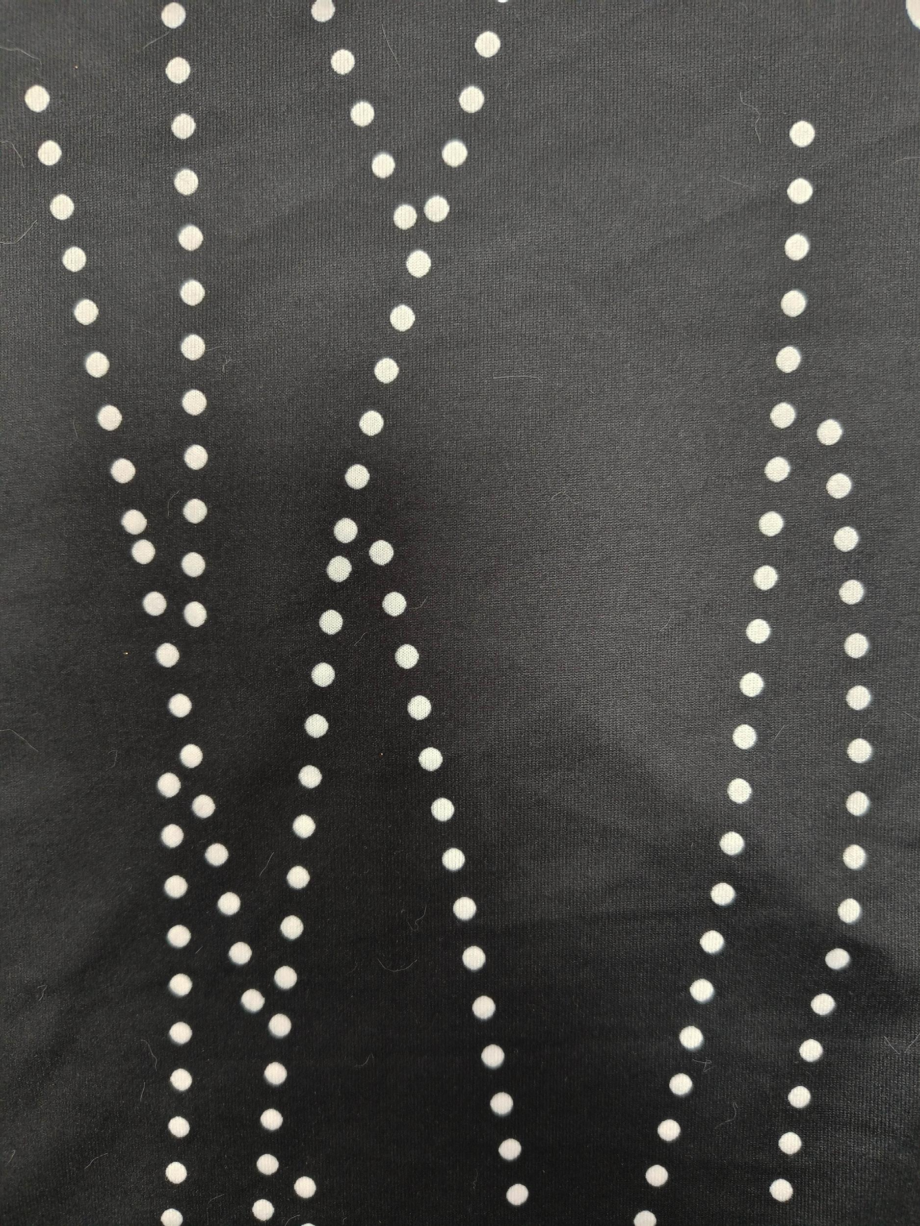  Women's Dot Print Long Sleeve V Neck Dress