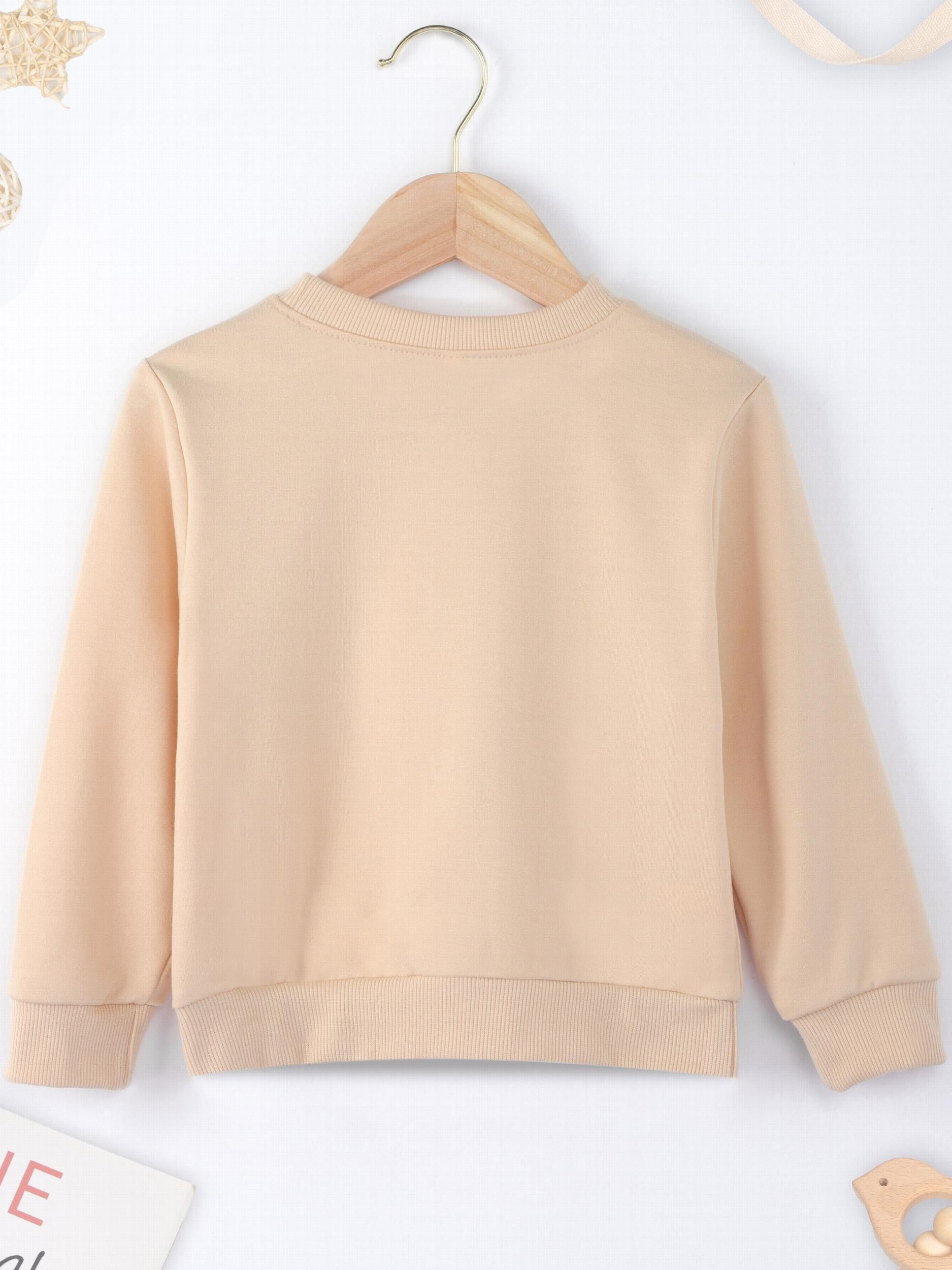 Excavator Print Boys Casual Sweatshirt Long Sleeve Crew Neck Tops