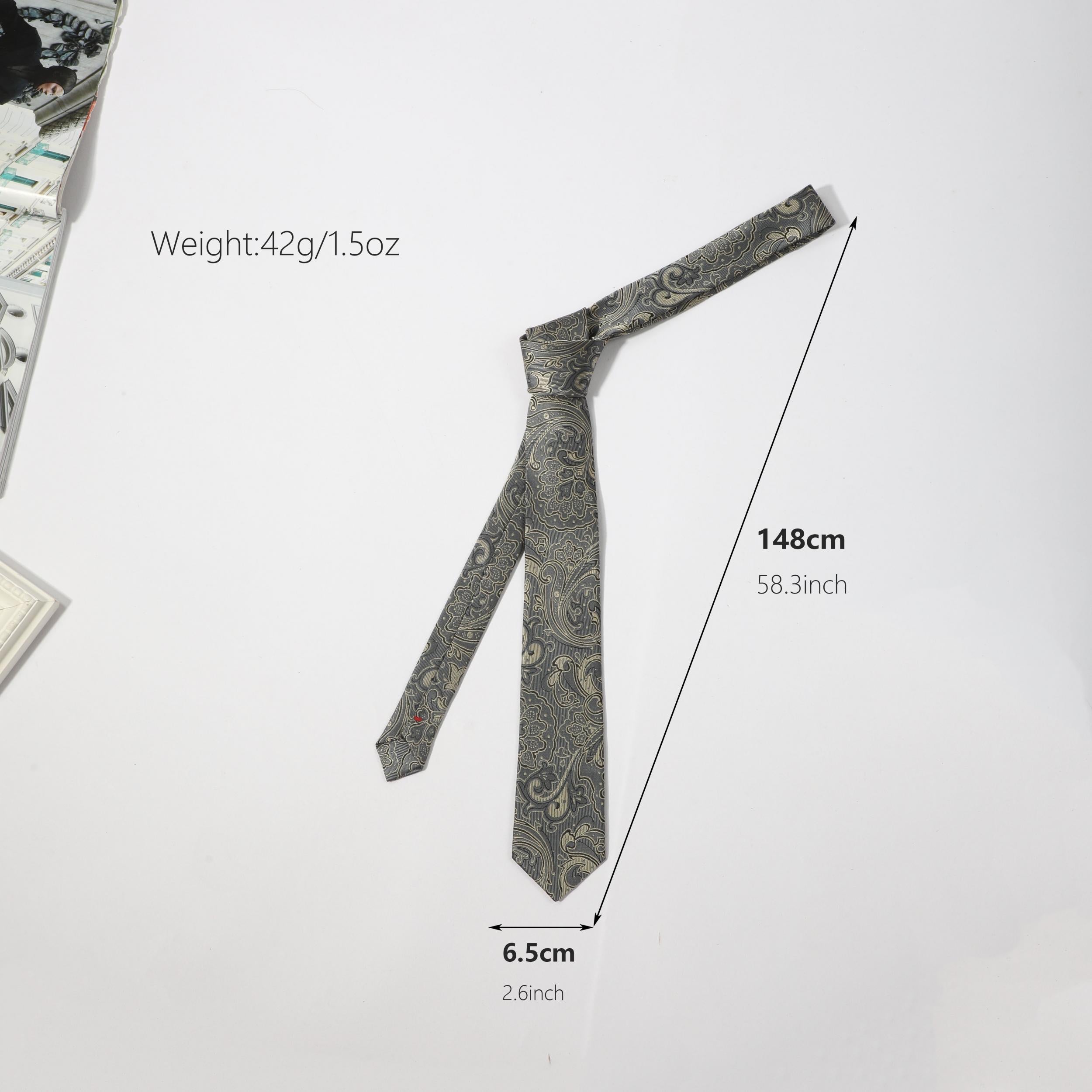 Men's Neckties Floral Jacquard Necktie Business Wedding Party Necktie