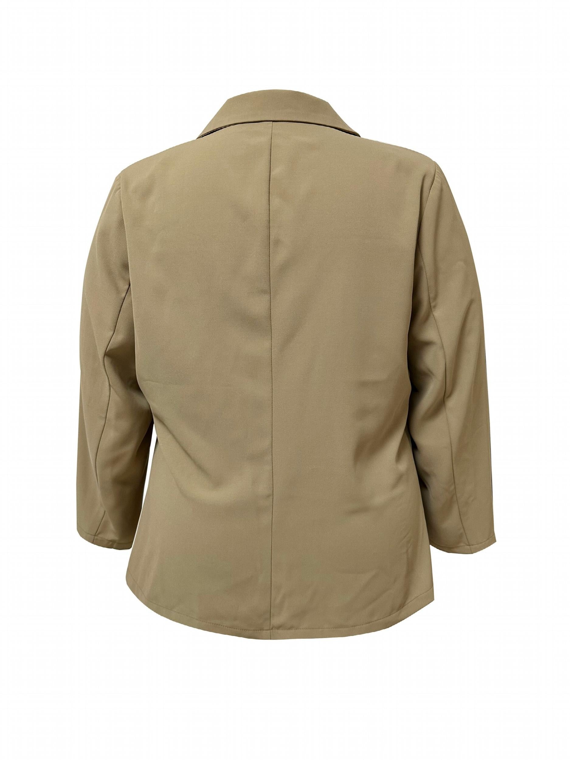  Solid Long Sleeve Button Blazer With Pockets