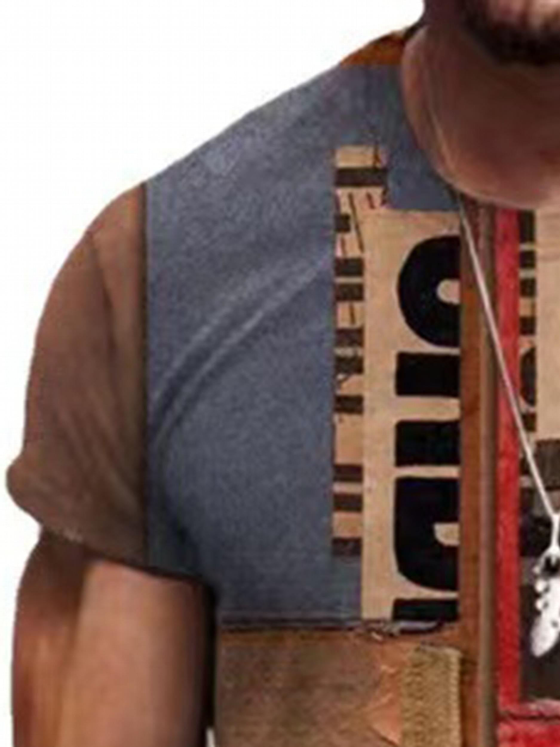 Men's 3D Graphic T Shirt Collage Style Active Tee for Summer