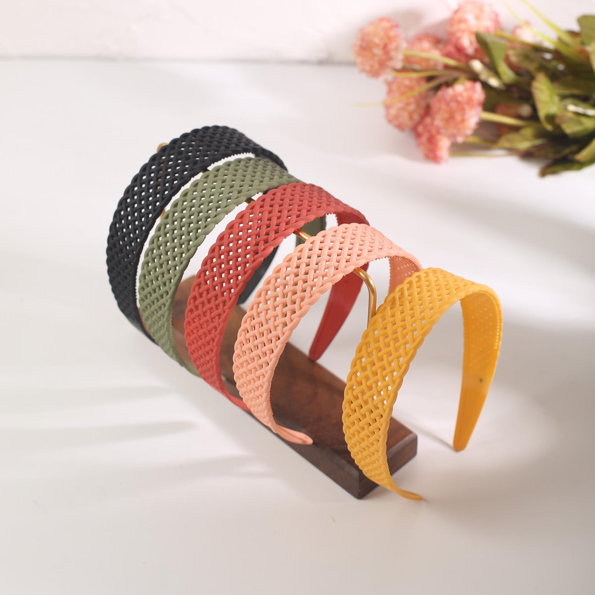 5pcs Frosted Matte Sweet Head Hoop Non slip Wide Brim Headdress