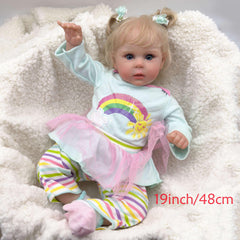 Adorable Reborn Doll Blonde Hair Soft Vinyl Realistic Lifelike