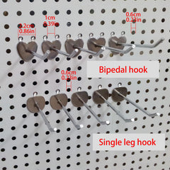 10pcs Pegboard Hook Rack Wall Mounted Hanging Hook Universal Garage Tool Storage