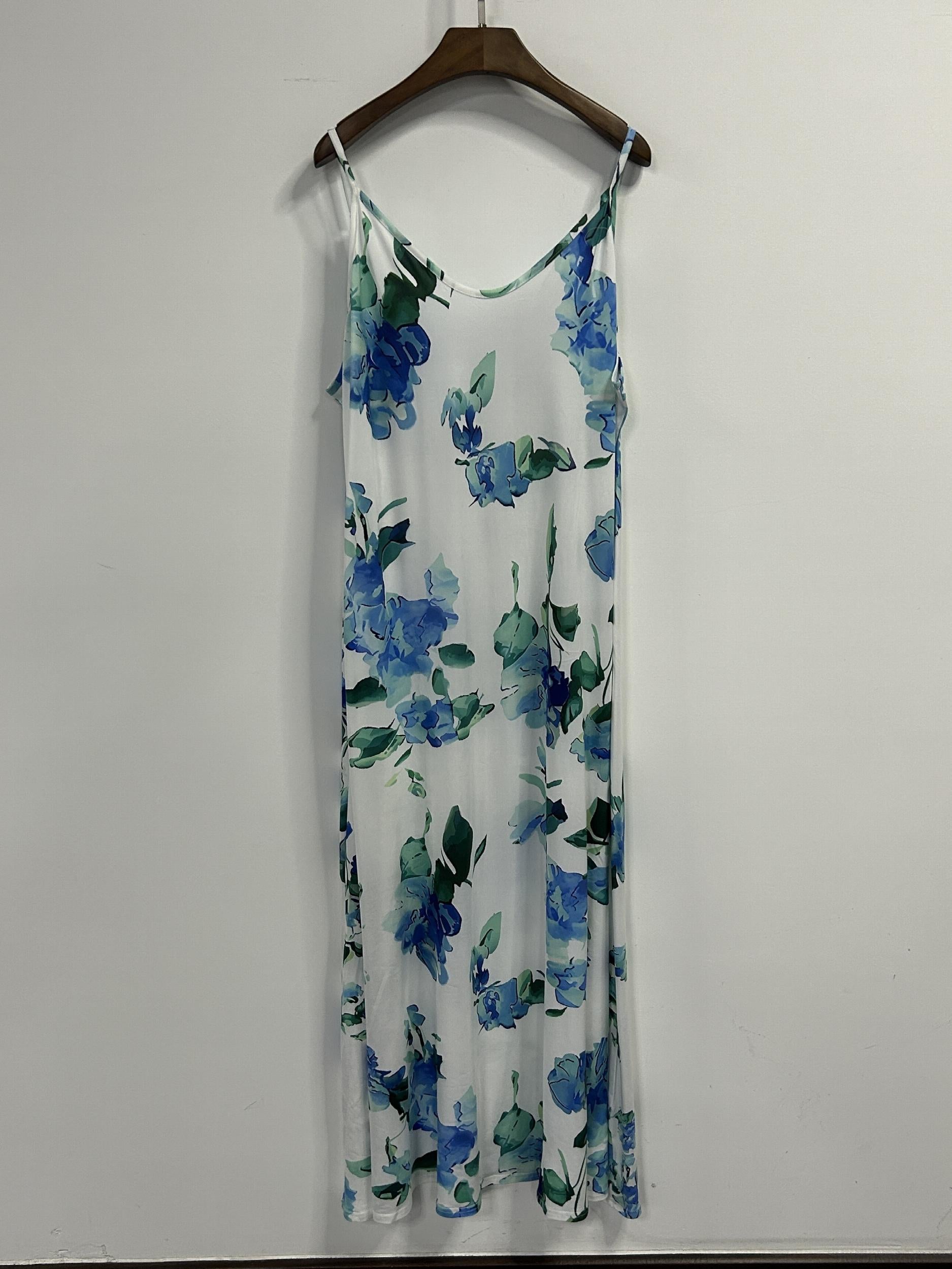  Floral Print Cami Dress & Short Sleeve Cover Up Set