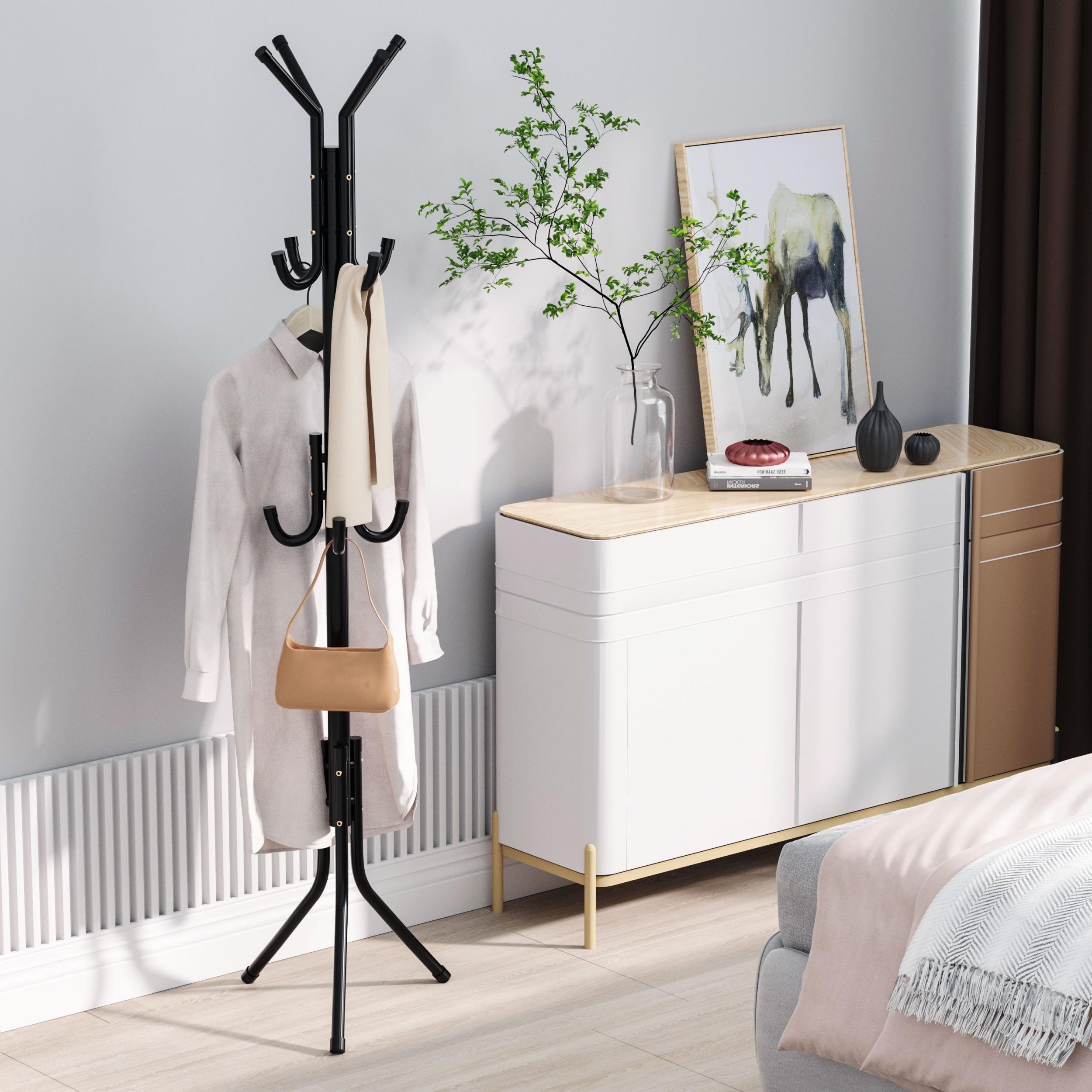 Clothes Hanging Storage Rack for Hats Coats Bags Scarves
