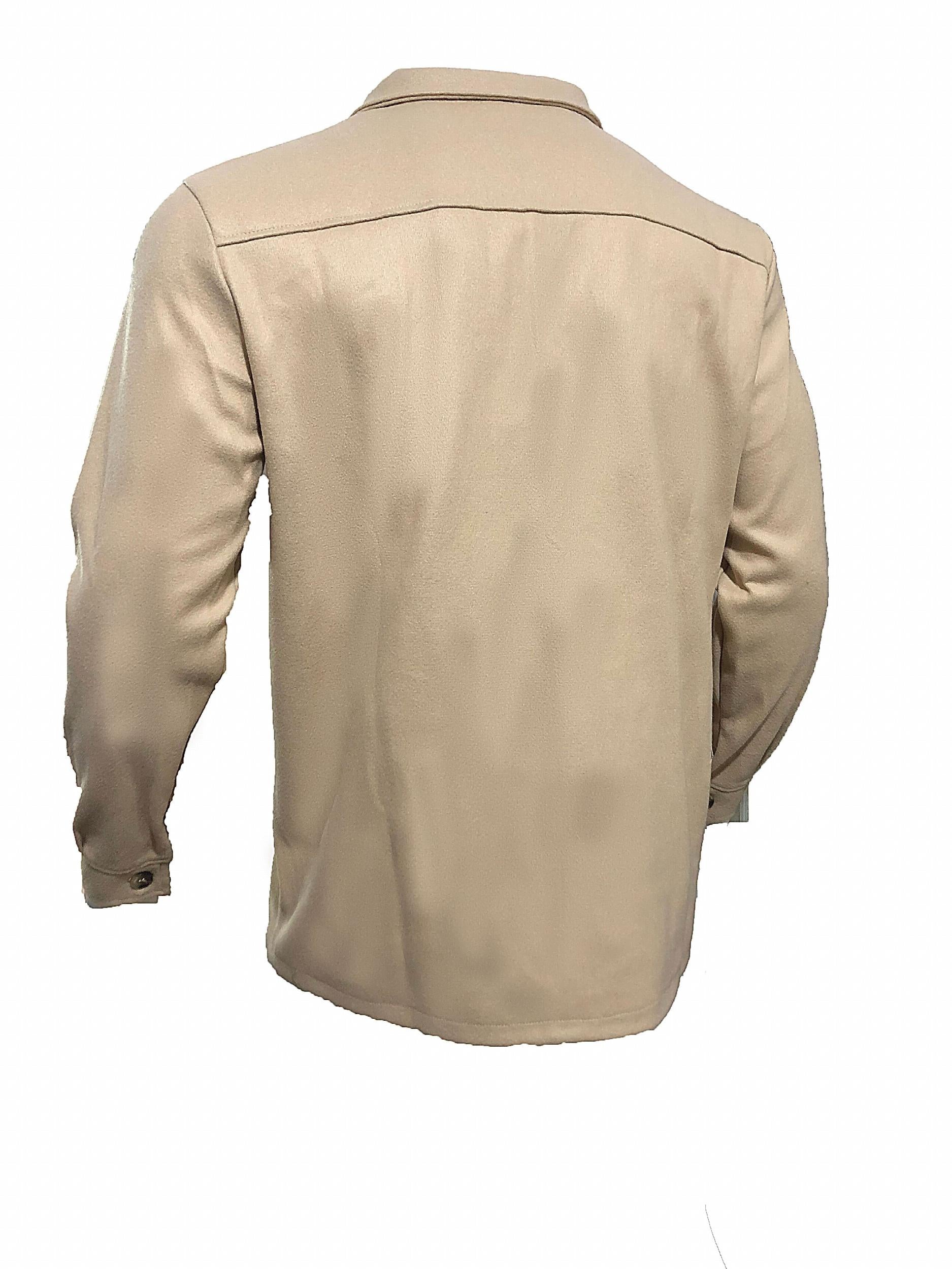 Stylish Retro Coat Jacket for Men Button Up Lapel Dual Pockets