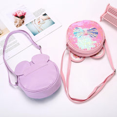 Kids Sequin Shoulder Bag with Bow Decoration