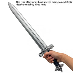 Plastic Sword with Intricate Crossguard for Cosplay Halloween Parties