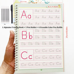 Grooved Letter Tracing Book & Writing Tools Set