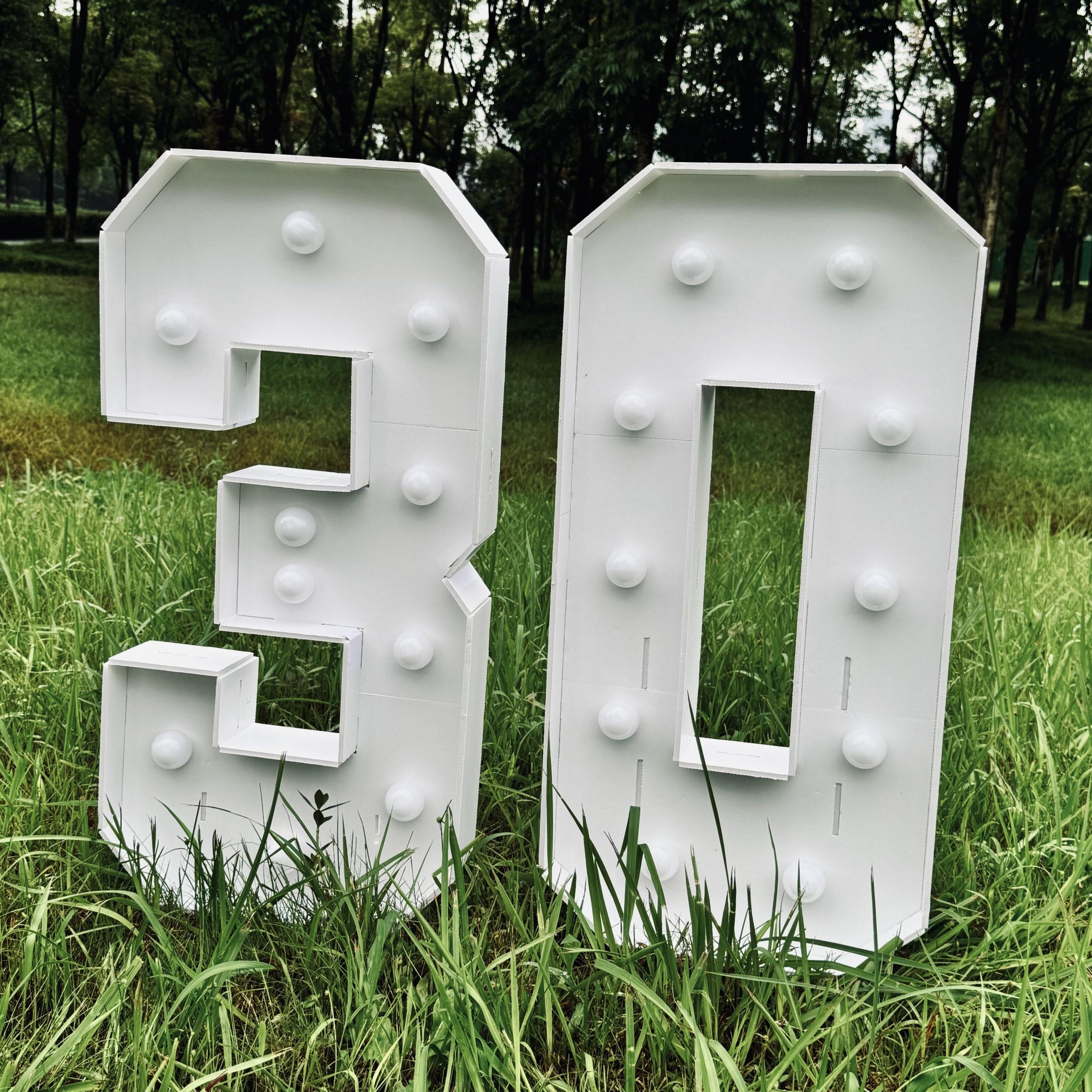 3D Number 73 Birthday Anniversary 10-80 ONE Easy Assembly Party Supplies