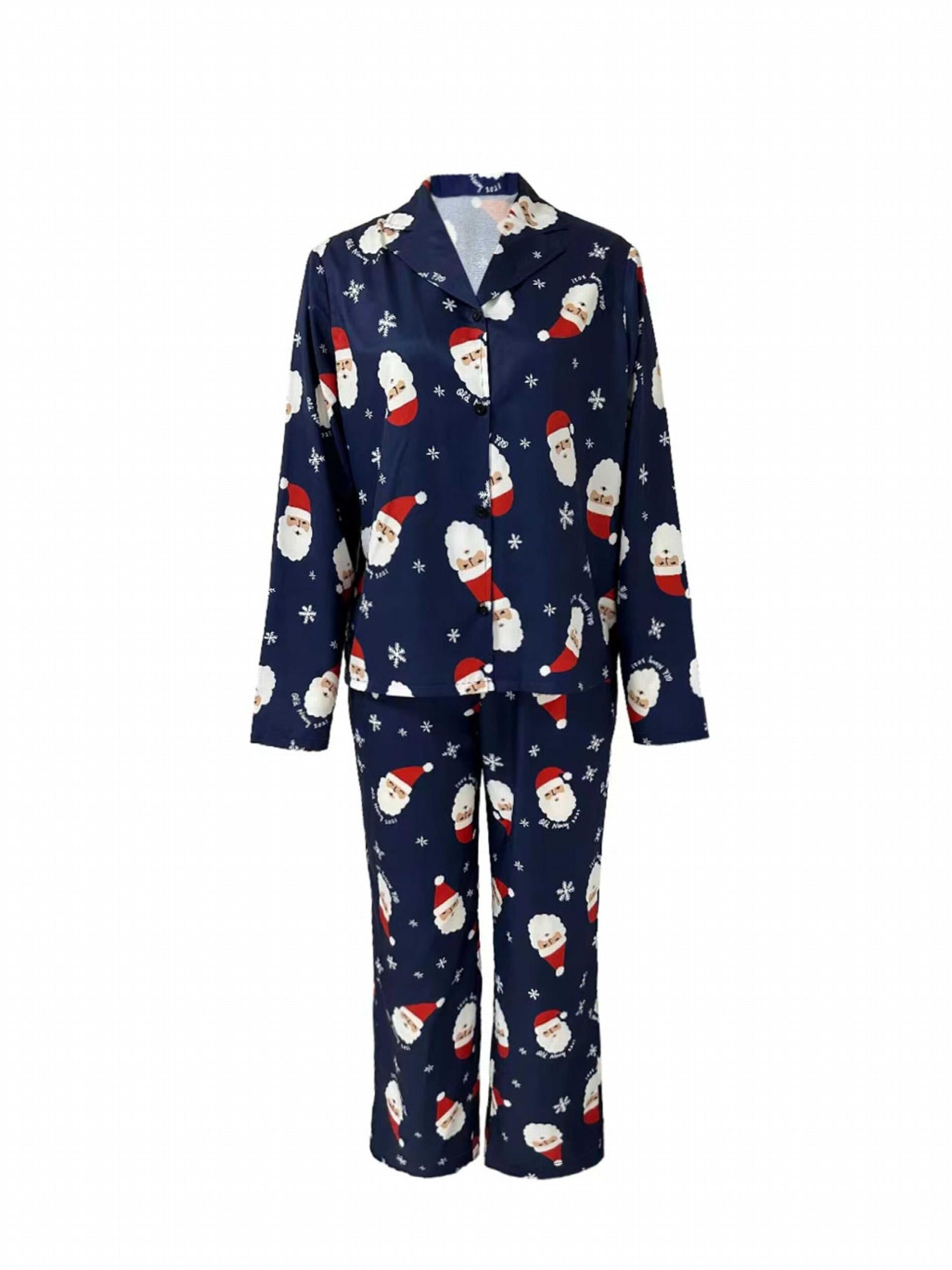 Christmas Lounge Set Long Sleeve Top & Pants Women's Sleepwear