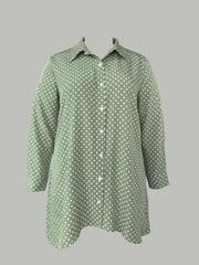  Polka Dot Long Sleeve Blouse