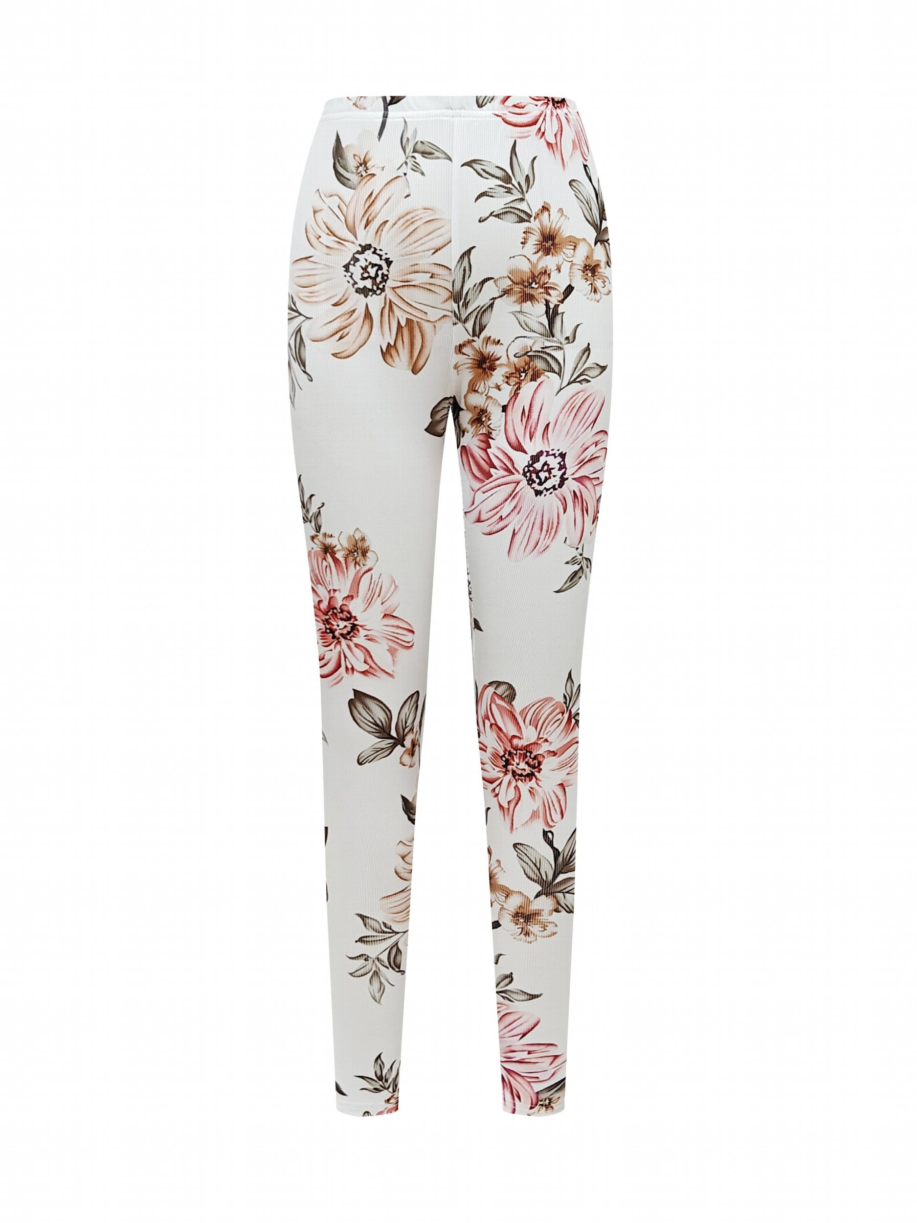 Floral Pattern Yoga Pants High Stretch Leggings