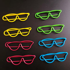 20pcs or 50pcs Mixed Glasses Shaped Paper Clips Bookmark Clips Metal Paper Files